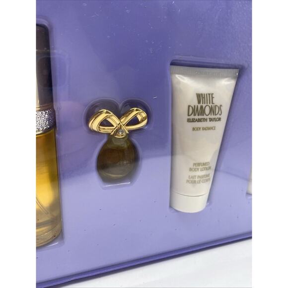 White Diamonds Elizabeth Taylor Perfume Boxed Gift Set NEW 1 Fl Oz & 1.7 FL Oz - Picture 3 of 6